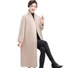 Зима новая мода легкая роскошь жемчужный мех интегрированное длинное пальто женское пальто свободное теплое утолщенное