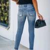 Women's Jeans Slim Hole Stretch Women's Jeans Trousers Women Pants