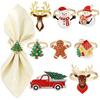 Christmas Tree Napkin Ring Metal Creative Napkin Buckle Santa Claus Versatile Napkin Rings for Christmas Dinner Table Decor 2026