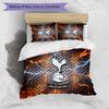 Tottenham Hotspur Pattern Printed 3PCS Bedding Set Soft Skin-Friendly Washable Duvet Cover & Pillowcases Set All Season Bedroom