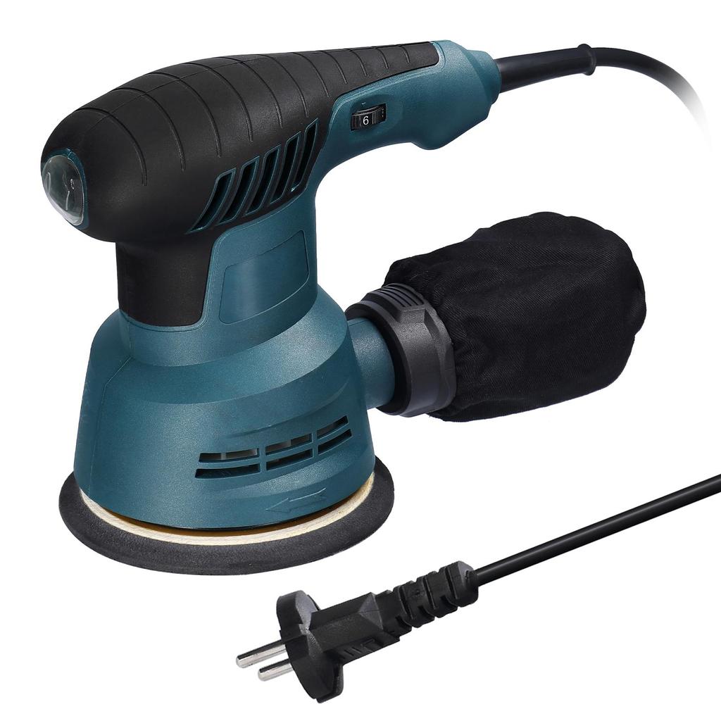 300W Handheld Electric Eccentric Sander 5 Inch 125mm Sanding Plate Electric Sander Wood Processing