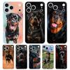 Мягкий прозрачный чехол из ТПУ для телефона iPhone 17 Air 16E 16 11 15 14 Pro MAX 12 13 7 8 Plus SE Пасхальный чехол Защита Собака Ротвейлер