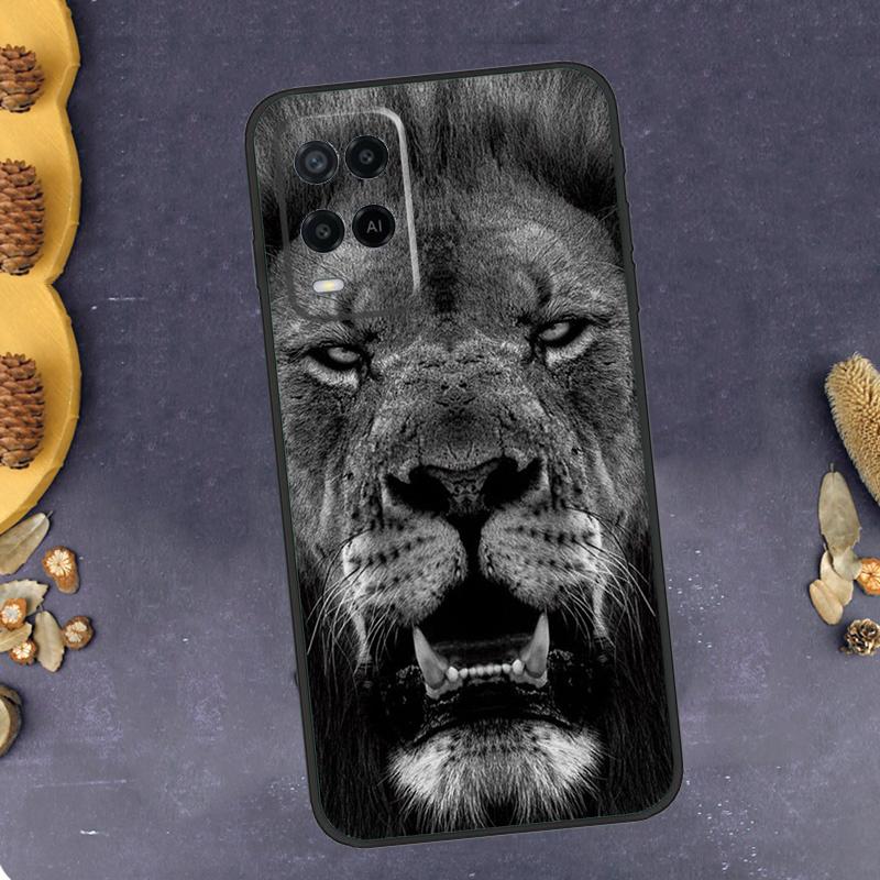 Animal Lion Phone Case For Oppo A94 A74 A54 A15 A18 A38 A58 A78 A98 A40 A60 A80 A16 A76 A96 A57S A17 A77