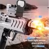 Electric High Pressure Water Gun with Simulated Flame Effect Automatic Continuous Firing Summer Outdoor Pool Toy for Kids Adults