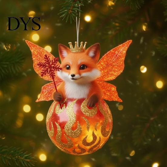 Рождественский Декор Животное Украшение 2D Акрил Дикая Природа на Шаре Подвесные Украшения на Елку для Зимнего Рождества Дома Вечеринки Высококачественное Праздничное