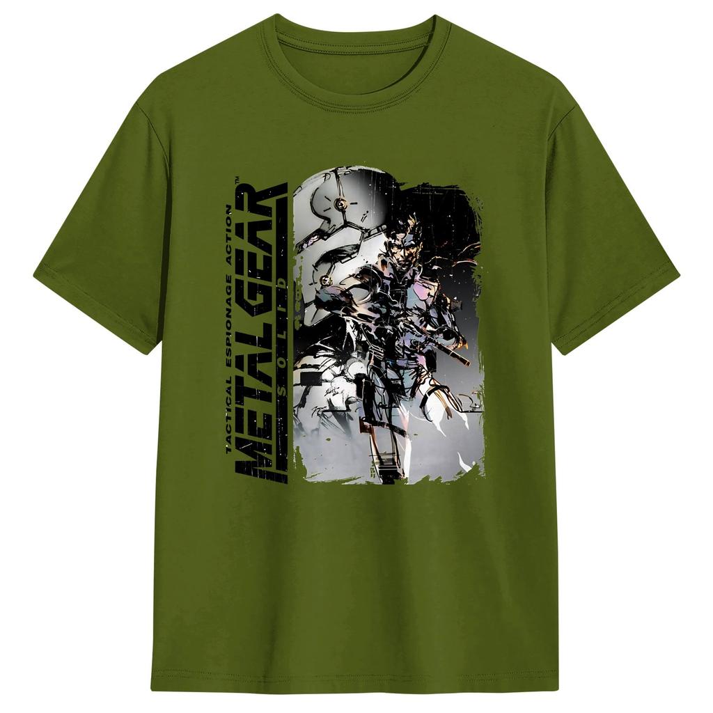 Mens TShirt Snake Metal Gear Solid Unique Pure Cotton Tees Short Sleeve T Shirts Crew Neck Tops Printed