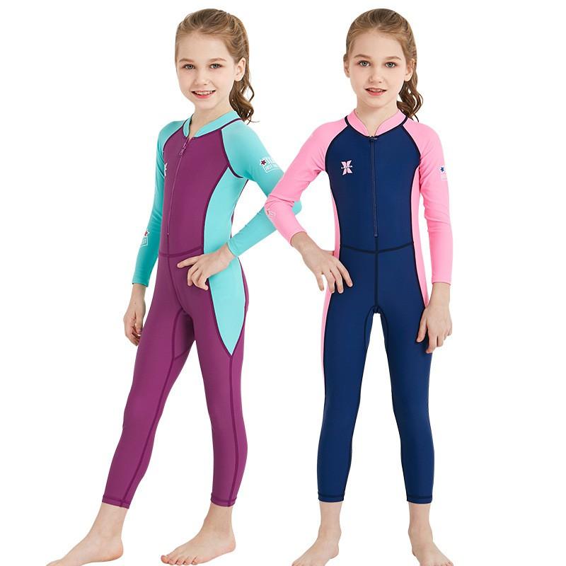 Kids Full-Body UV Protection Dive Suit Snorkeling Swimming Water Sports Quick-Dry Lycra Rash Guard Unisex