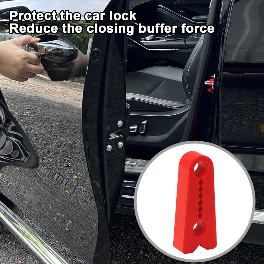4pcs Car Door Shock Absorber Silicone Protector Noise Reduction Anti-Slam Design Peel & Stick Installation for Sedan