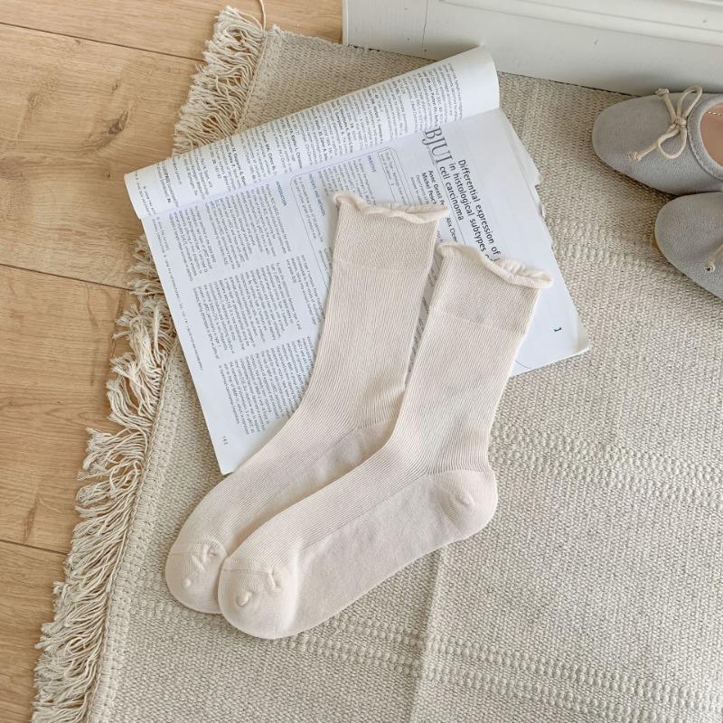 Women's Summer Ultra Thin Style All Kinds of Roll Edge Boneless In The Tube Pile Socks