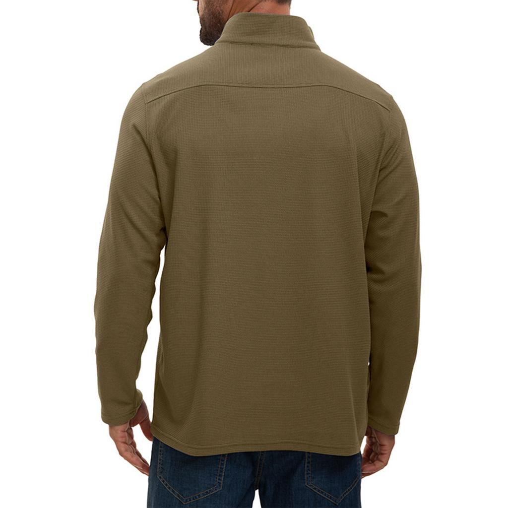 Мужской весенний однотонный топ с полумолнией и воротником-стойкой, с длинным рукавом, мужские повседневные модные топы