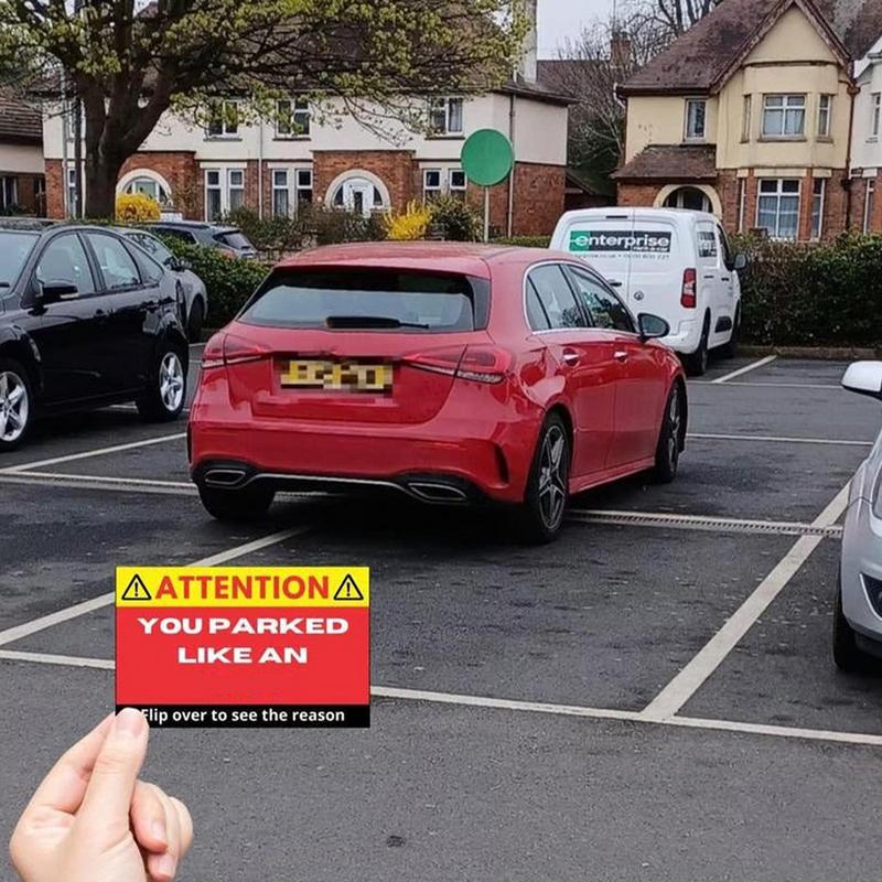 100 шт. Карточек за плохую парковку Вы припарковались как идиот Смешная картонная карточка о нарушении парковки с множеством причин для нарушения Смешной подарок