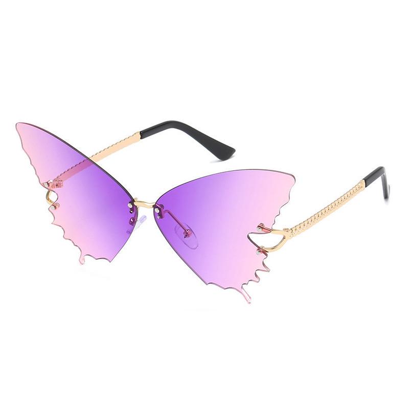 SHAUNA Винтажные уникальные солнцезащитные очки большого размера с бабочкой, женские модные очки с градиентными линзами, женские солнцезащитные очки больших оттенков UV400