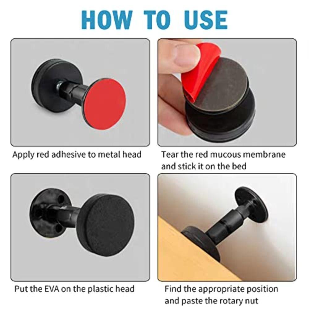 4pcs Anti Scratch Bed Stabilizer Adjustable Anti-Shake Fixer Headboard Stabilizer  Bed Frame