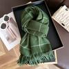 Designer Plaid Knitted Cahmere Scarf Women Shawls And Wraps Female Pashmina Bufanda Lady Thick Warm Winter Blanket Stoles New