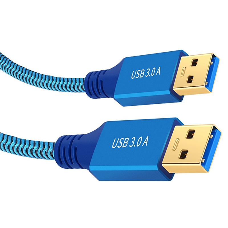3м Кабель USB 3.0 папа-папа 3А для принтера/бокса для жесткого диска/ТВ-приставки, удлинительный кабель