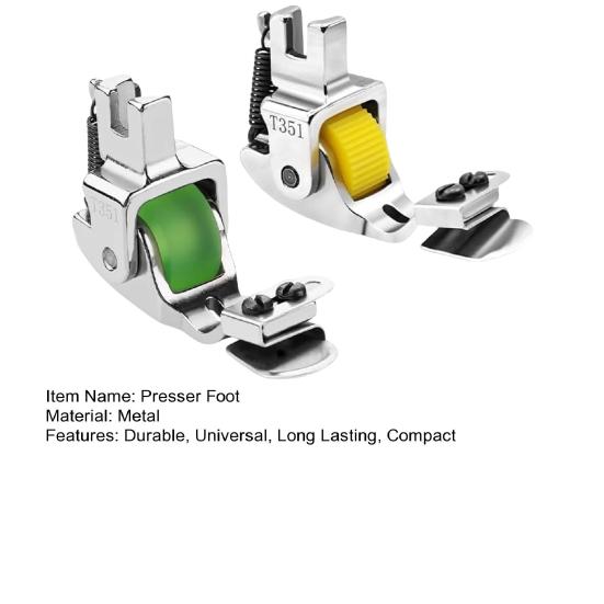2 шт. универсальная регулируемая роликовая лапка для подгибки нити универсальная многофункциональная направляющая для потайной молнии подгибка нити инструмент для подгибки нити для швейной машины