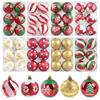 6Pcs/Set Plastic Glitter Christmas Ball Set 6cm Xmas Hanging Ball  Holiday Decor