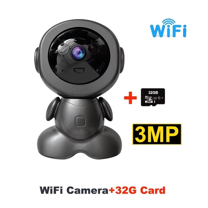 Mini WiFi IP Camera Wireless Indoor Robot Baby Monitor Two Way Audio Motion Detection Video Camara V380 CCTV Security Protection