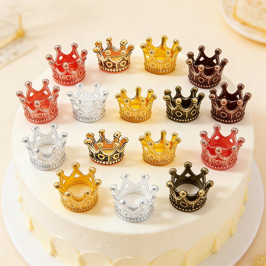32 шт. 1 см Мини-металлические короны, 1:Миниатюрный декор для кукольного домика масштаба 1:12, Крошечные винтажные подвески-короны для поделок и сказочного сада
