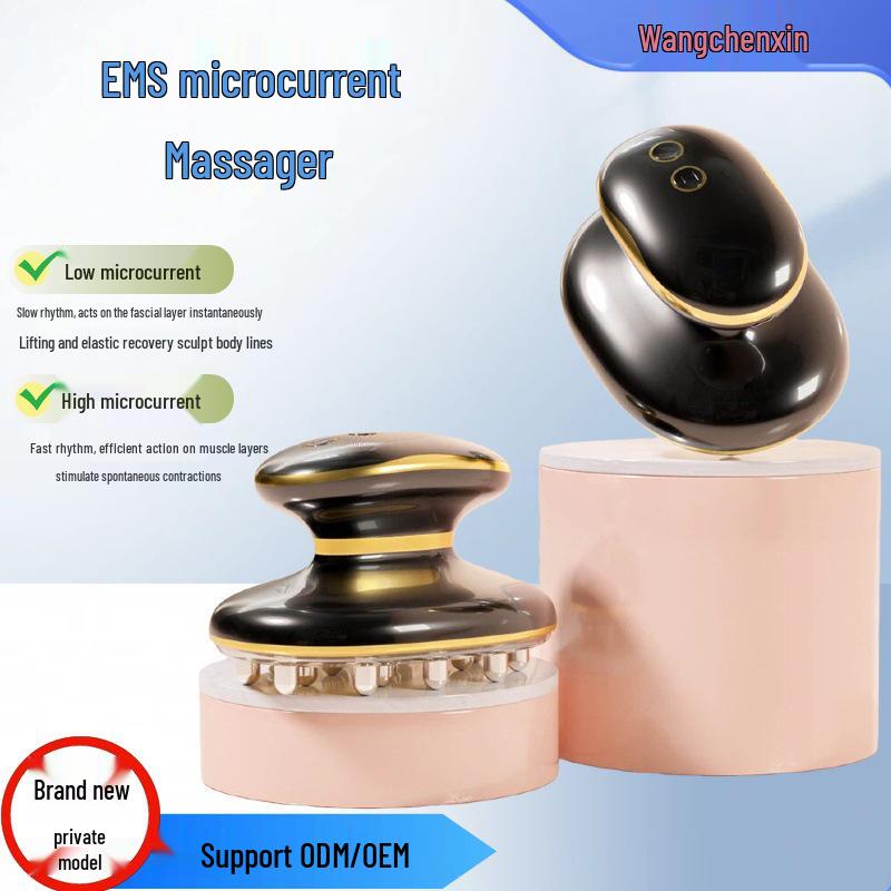 Международный многофункциональный массажер EMS для меридианов - Многочастотная вибрация, подогрев, щетка для сжигания жира и красоты.
