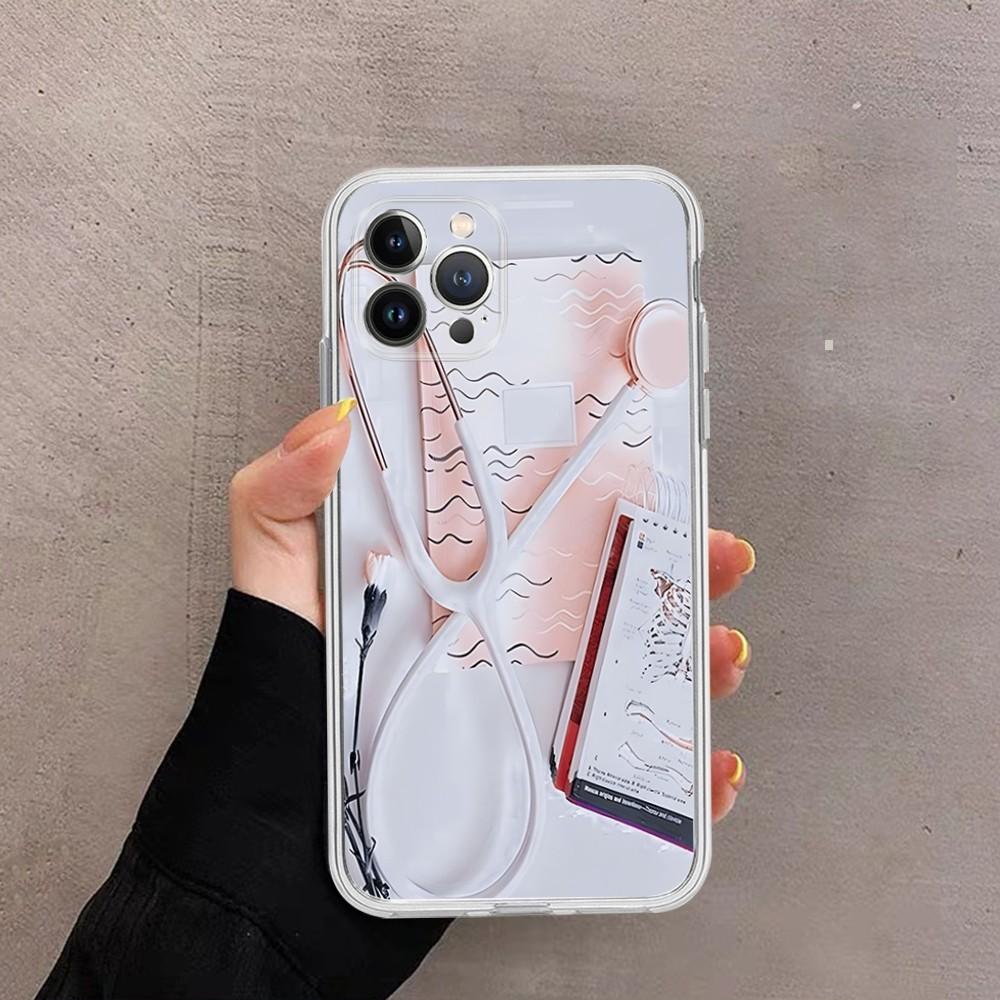 Медицинский стетоскоп Чехол для телефона Для iPhone 15 14 11 12 13 Mini Pro XS Max Чехол 6 7 8 Plus X XR SE 2020 Funda Shell