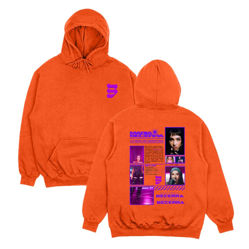 María Becerra LA NENA DE ARGENTINA Album Hoodie Graphic Sweatshirt Unisex Vintage Hip Hop Pullover