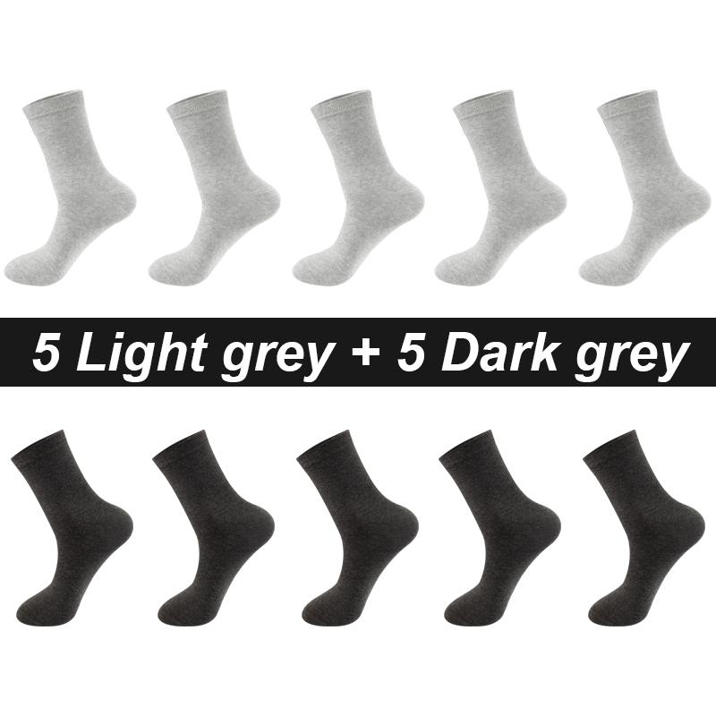10Pairs/Lot Men Socks Combed Cotton Black Casual Business Breathable High Quality Man Sock New For Male Plus Size EU38-48