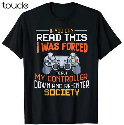 I Was Forced To Put My Controller Down Funny Gaming Tshirt Unisex