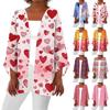 Women's Casual Fashion Printed Lightweight Medium Length Jacket Cardigan