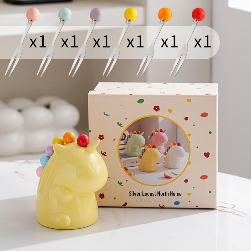 LISM Unicorn Child-Safe Fruit Fork Set