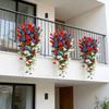 Colorful Artificial Morning Glory Flowers Plastic Morning Glory Branch Green Plants  Living Room