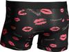 Мужские короткие трусы-боксеры Grave Vault с носками с принтом, Идеальный рождественский подарок, Стильное мужское нижнее белье, Следы от поцелуев, Размер L, Черный, 3052502