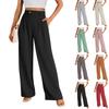 Women High Waist Casual Wide Leg Long Palazzo Pants Trousers Regular Size