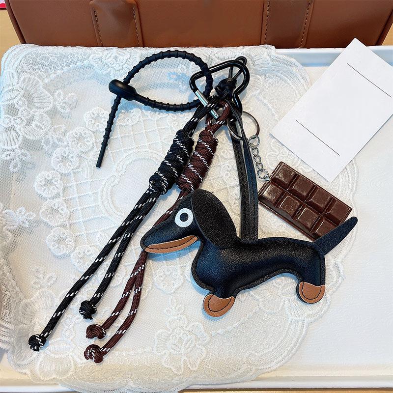 Yogodlns Подвеска для сумки из плетеной веревки, высококачественный брелок-подвеска в стиле таксы, подходит для аксессуаров для сумок