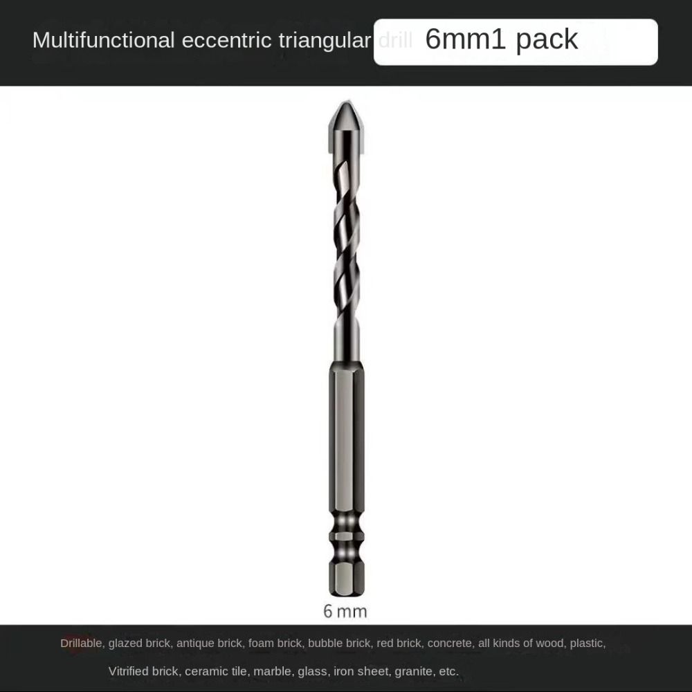 Высокопрочное эксцентриковое сверло с косой головкой, многофункциональное треугольное сверло для плитки, набор сверл, инструменты с шестигранным хвостовиком
