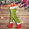 Christmas Tree Ornament How The Grinches Stole Christmas Stuffed Elf Legs Stuck In Christmas Burlap Wreath Door Home Decorations