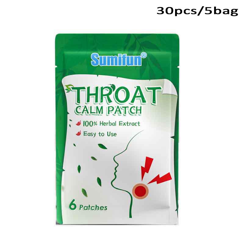 Sumifun Прозрачный пластырь для здоровья легких, боль в горле, пластырь для сухого горла