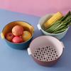 Кухонная силиконовая корзина с двойным сливом, миска, корзина для хранения, ситечки, миски, дуршлаг для чистки овощей, инструмент