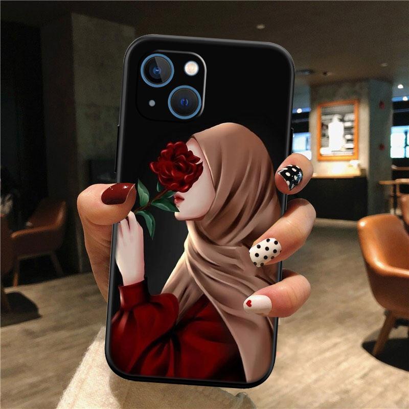 Islamic Muslim Girls Hijab New High-End Shell Phone Case for iPhone 16 15 14 13 12 Pro Max Plus Mini