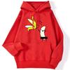 Street Ladies Hoodies Let's Take Off Our Banana Peel Funny Printing Clothing Comfortable Warm Sweatshirts Female Cute Streetwear