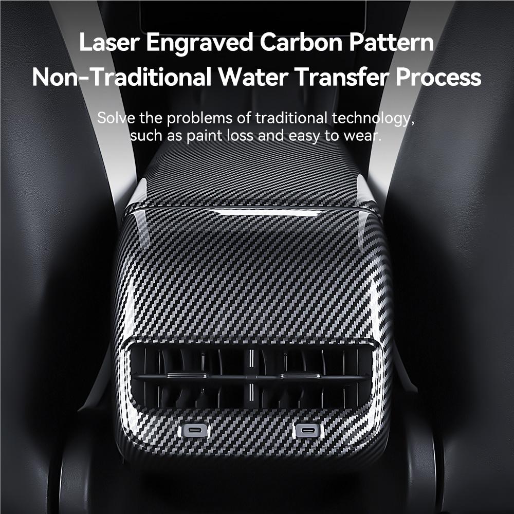 YZ для Tesla Model Y/3 Подлокотник Задний Кондиционер Выходной Фильтр Решетка Защитная Крышка Заднего Воздуховода Автомобильные аксессуары