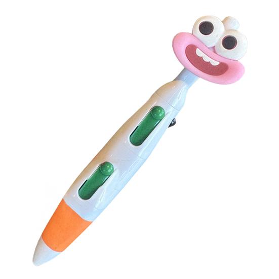 4-In-1 Cartoon Ballpoint Pen Cute Big Mouth Gel Pen With Multi-Color Ink