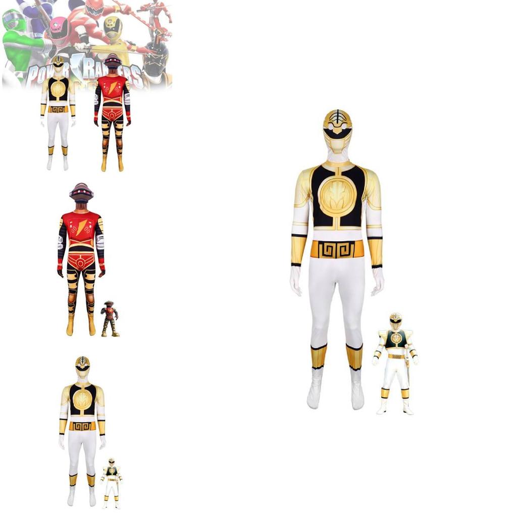 Костюм для косплея Могучих Морфинов Пауэр Рейнджерс Динозавры для детей на Хэллоуин, костюм для вечеринки