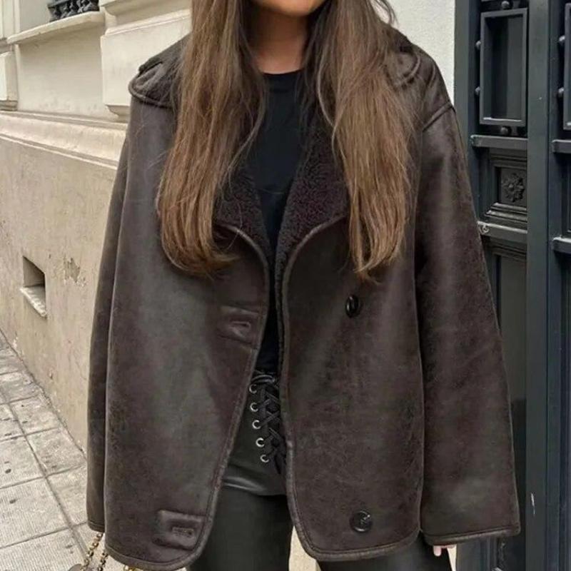 Женская новая осенне-зимняя свободная меховая цельная теплая хлопковая куртка