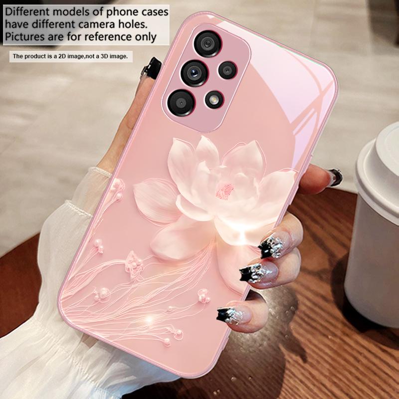 Туманные и нежные цветы Для Samsung S25 S25 Edge S25Ultra S8 9 S10 20 U ltra S21 Pro 22 Plus S23 FE S24 Ultra Стеклянный чехол для телефона