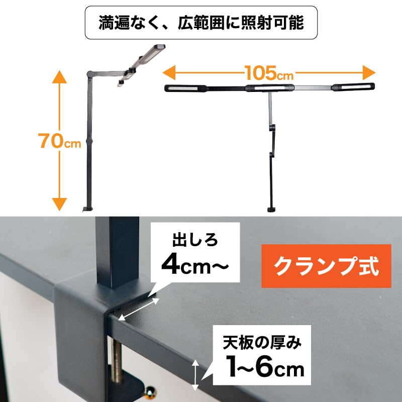 THANKO CTVLLNCBK LED 3-Sided Adjustable Desk Light with Clamp-On Design for Web Conferencing and Video Recording