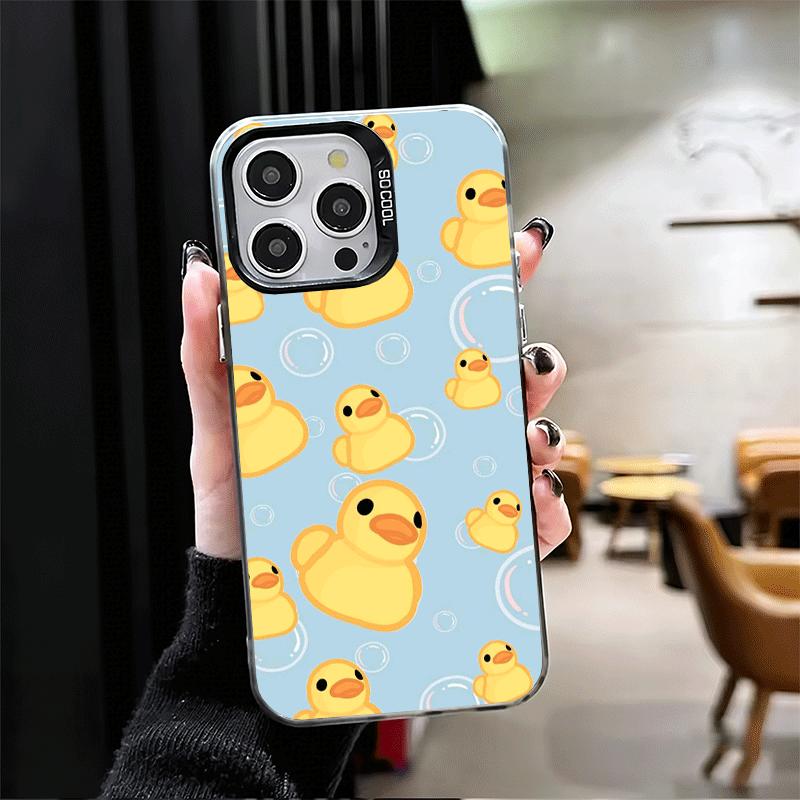 Funny Cute Cartoon Duck Soft Phone Case for iPhone 15 16 17 Pro Max 17Air 16E 14 Plus 13 12 Mini Shockproof Cover Back Shell