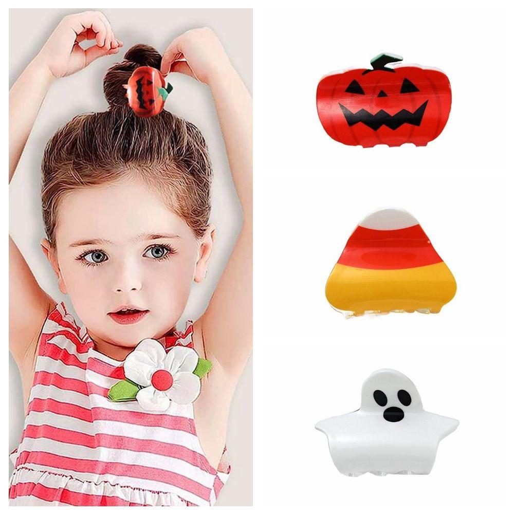 Acrylic Pumpkin Hair Claw Pumpkin Pumpkin Crab Clip Creative Ghost Claw Clip Holiday