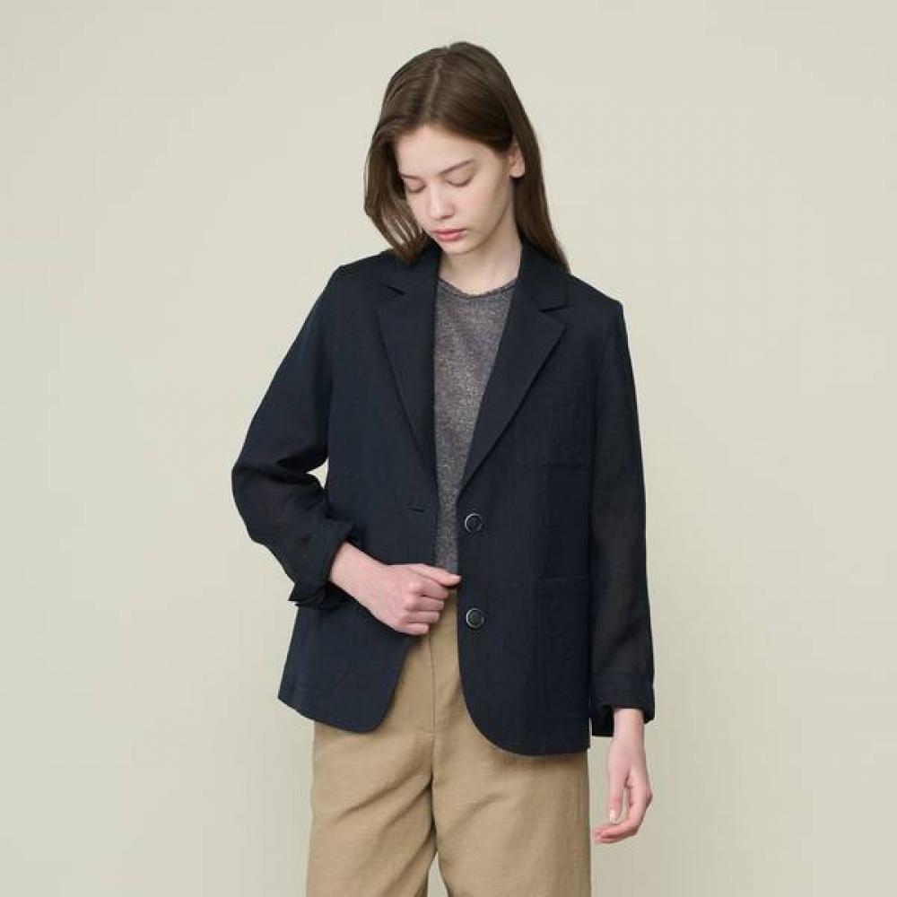Bcbg One Pocket Linen Jacket B6m4j127