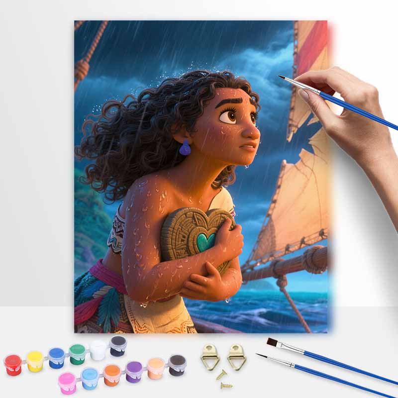 Disney Moana Characters Digital Oil Painting Art Kit Hand Painted Home Decor